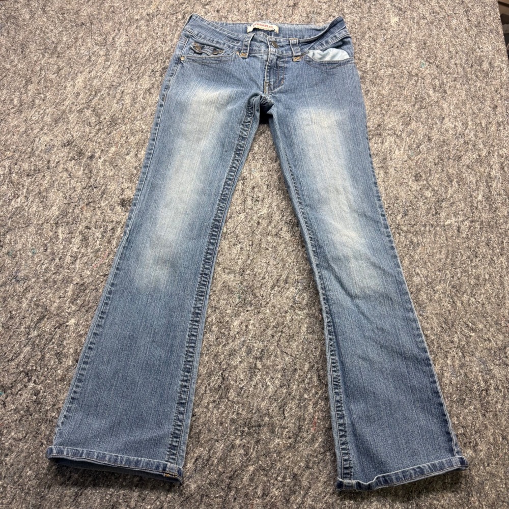 Hydraulic Bootcut Jeans Womens 7/8 Medium Wash Low Rise Stretch 3201NAX